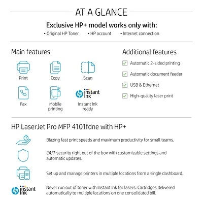 HP LaserJet Pro MFP 4101fdne Black & White Printer, HP+ Smart Office, Fax, bonus 3 months Instant Ink (2Z618E#BGJ) Printers HP LaserJet Pro MFP 4101fdne Black & White Printer, HP+ Smart Office, Fax, Bonus 3 Months Instant Ink (2Z618E#BGJ) -Avery shop 14466ECB 3638 493B 8CB4C2531F00E95F s7