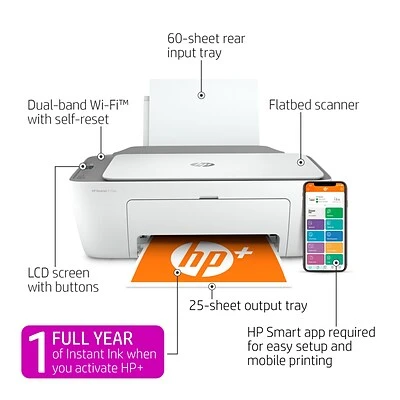 Printers HP DeskJet 2755e All-in-One Wireless Color Printer With 1 Full Year Free Ink With HP+ 4 Printers HP DeskJet 2755e All-in-One Wireless Color Printer With 1 Full Year Free Ink With HP+ - Image 2
