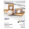 Avery Printable Laser/Inkjet Round Labels With Sure Feed, 2" Diameter, Glossy White, 120/Pack (22807) -Avery shop 76691A34 E06E 4047 B24A0AD6679E8E72 s7
