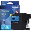 Brother LC105C Cyan Extra High Yield Ink Cartridge -Avery shop 81812583 C678 4268 8B4C683B72896960 s7