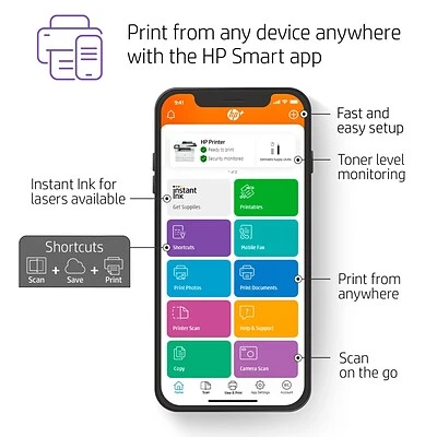 HP LaserJet Pro MFP 4101fdne Black & White Printer, HP+ Smart Office, Fax, bonus 3 months Instant Ink (2Z618E#BGJ) Printers HP LaserJet Pro MFP 4101fdne Black & White Printer, HP+ Smart Office, Fax, Bonus 3 Months Instant Ink (2Z618E#BGJ) -Avery shop 869DC710 4896 4443 BEA2A52626233474 s7