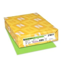 Card Stock Astrobrights 65 Lb. Cardstock Paper, 8.5" X 11", Martian Green, 250 Sheets/Pack (WAU21811)