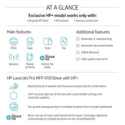 Printers HP LaserJet Pro MFP 4101fdwe Wireless Black & White Printer With HP+ Smart Office Features, Fax, Bonus 3 Months Instant Ink 6 Printers HP LaserJet Pro MFP 4101fdwe Wireless Black & White Printer With HP+ Smart Office Features, Fax, Bonus 3 Months Instant Ink -Avery shop A3E1DFFF 2521 4157 BEDB9B976417CE4B s7