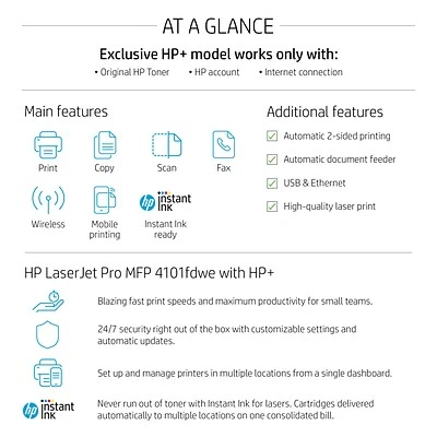 HP LaserJet Pro MFP 4101fdwe Wireless Black & White Printer with HP+ Smart Office Features, Fax, bonus 3 months Instant Ink Printers HP LaserJet Pro MFP 4101fdwe Wireless Black & White Printer With HP+ Smart Office Features, Fax, Bonus 3 Months Instant Ink -Avery shop A3E1DFFF 2521 4157 BEDB9B976417CE4B s7