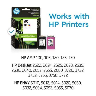 HP 65XL/65 Black High Yield and Tri-Color Standard Yield Ink Cartridge, 2/Pack (6ZD95AN) HP 65XL/65 Black High Yield And Tri-Color Standard Yield Ink Cartridge, 2/Pack (6ZD95AN) -Avery shop BB4511B6 2698 4FBD 82870E95CB0124D6 s7