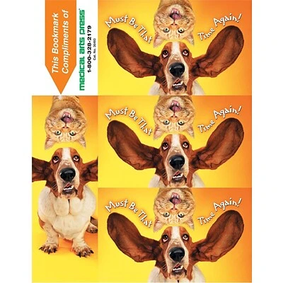 Medical Arts Press Veterinary Laser Postcards Humorous 3-Up Laser Postcards With Bookmark, That Time Again, 100/Pk 3 Medical Arts Press Veterinary Laser Postcards Humorous 3-Up Laser Postcards With Bookmark, That Time Again, 100/Pk
