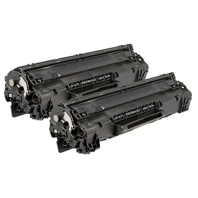 Quill Brand® Remanufactured Black Standard Yield Toner Cartridge Replacement For HP 85A (CE285A), 2/Pack (Lifetime Warranty) 3 Quill Brand® Remanufactured Black Standard Yield Toner Cartridge Replacement For HP 85A (CE285A), 2/Pack (Lifetime Warranty)