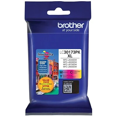 Brother LC30173PK Cyan/Magenta/Yellow High Yield Ink Cartridge, 3/Pack Brother LC30173PK Cyan/Magenta/Yellow High Yield Ink Cartridge, 3/Pack -Avery shop m006295489 s7