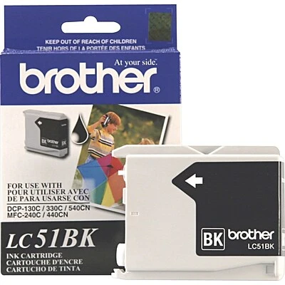Brother LC-51BK Black Standard Yield Ink Cartridge Brother LC-51BK Black Standard Yield Ink Cartridge -Avery shop s0141395 s7