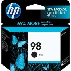 HP 98 Black Standard Yield Ink Cartridge (C9364WN#140)