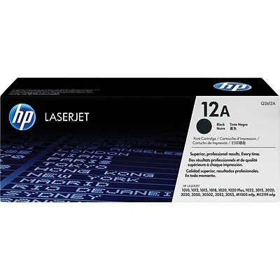 HP 12A Black Standard Yield Toner Cartridge (Q2612A) HP 12A Black Standard Yield Toner Cartridge (Q2612A) -Avery shop s0382856 s7
