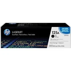 HP 125A Black Standard Yield Toner Cartridge, 2/Pack (CB540AD)