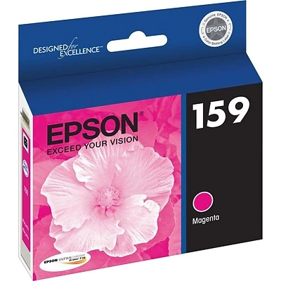 Epson T159 Ultrachrome Magenta Standard Yield Ink Cartridge 3 Epson T159 Ultrachrome Magenta Standard Yield Ink Cartridge