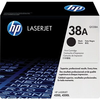 HP 38A Black Standard Yield Toner Cartridge (Q1338A) 3 HP 38A Black Standard Yield Toner Cartridge (Q1338A)
