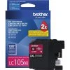 Brother LC105M Magenta Extra High Yield Ink Cartridge -Avery shop s0548439 s7