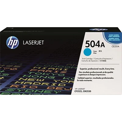 HP 504A Cyan Standard Yield Toner Cartridge (CE251A) HP 504A Cyan Standard Yield Toner Cartridge (CE251A) -Avery shop s0645726 s7