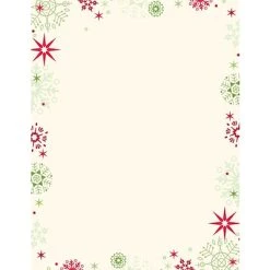 Great Papers! Holiday Stationery Red And Green Flakes , 80/Count (2013259)