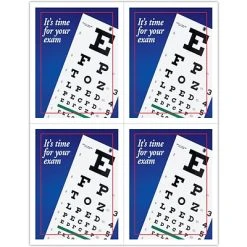 Medical Arts Press Eye Care Laser Postcards Eye Care Postcards; For Laser Printer; Red Blue Eye Chart, 100/Pk