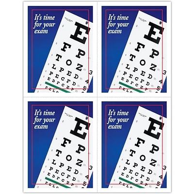 Eye Care Postcards; for Laser Printer; Red Blue Eye Chart, 100/Pk Medical Arts Press Eye Care Laser Postcards Eye Care Postcards; For Laser Printer; Red Blue Eye Chart, 100/Pk -Avery shop s0842400 s7