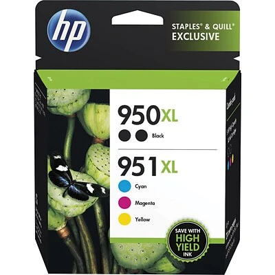 HP 950XL/951XL Black/Cyan/Magenta/Yellow High Yield Ink Cartridge, 5/Pack (F6V12FN#140) HP 950XL/951XL Black/Cyan/Magenta/Yellow High Yield Ink Cartridge, 5/Pack (F6V12FN#140) -Avery shop s0886078 s7