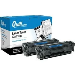 Quill Brand® Remanufactured Black Standard Yield Toner Cartridge Replacement For HP 12A (Q2612AD), 2/Pack (Lifetime Warranty)