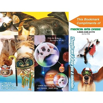 Humorous 3-Up Laser Postcards with Bookmark, Cats/Dogs Drop You a Reminder, 100/Pk Medical Arts Press Veterinary Laser Postcards Humorous 3-Up Laser Postcards With Bookmark, Cats/Dogs Drop You A Reminder, 100/Pk -Avery shop s0951430 s7