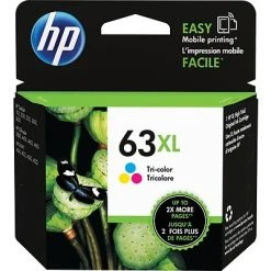 HP 63XL Tri-Color High Yield Ink Cartridge (F6U63AN#140)