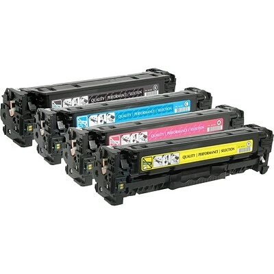 Quill Brand® Remanufactured Black/Cyan/Magenta/Yellow Standard Yield Toner Cartridge Replacement for HP 305A (CF370AM) Quill Brand® Remanufactured Black/Cyan/Magenta/Yellow Standard Yield Toner Cartridge Replacement For HP 305A (CF370AM) -Avery shop s0983003 s7