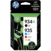 HP 934XL/935 Black High Yield And Cyan/Magenta/Yellow Standard Yield Ink Cartridge, 4/Pack (N9H66FN#140) 1 HP 934XL/935 Black High Yield And Cyan/Magenta/Yellow Standard Yield Ink Cartridge, 4/Pack (N9H66FN#140) -Avery shop s1004804 s7