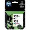 HP932XL/933 Black High Yield And Cyan/Magenta/Yellow Standard Yield Ink Cartridge, 4/Pack (N9H62FN#140)