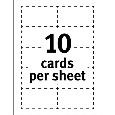 Avery® Clean Edge® Printable Linen-Textured Business Card, 2" x 3.5", White, 200/Pack (08873) Avery® Business Cards For Inkjet Printers Avery® Clean Edge® Printable Linen-Textured Business Card, 2" X 3.5", White, 200/Pack (08873) -Avery shop s1063234 s7