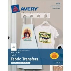 Craft Kits Avery® T-shirt Transfers For Inkjet Printers 8938, 8-1/2" X 11", 18/Pack