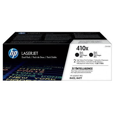 HP 410X Black High Yield Toner Cartridge, 2/Pack (CF410XD) HP 410X Black High Yield Toner Cartridge, 2/Pack (CF410XD) -Avery shop s1069197 s7