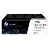 HP 201X Cyan/Magenta/Yellow High Yield Toner Cartridge, 3/Pack (CF253XM) -Avery shop s1069200 s7