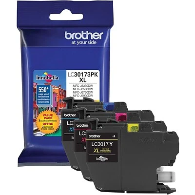 Brother LC30173PK Cyan/Magenta/Yellow High Yield Ink Cartridge, 3/Pack Brother LC30173PK Cyan/Magenta/Yellow High Yield Ink Cartridge, 3/Pack -Avery shop s1094790 s7
