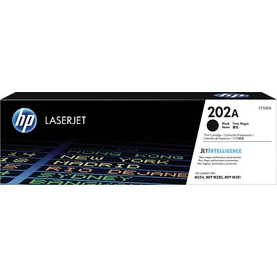HP 202A Black Standard Yield Toner Cartridge (CF500A) 3 HP 202A Black Standard Yield Toner Cartridge (CF500A)
