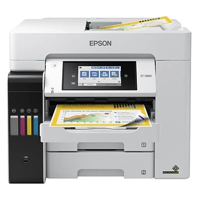 Epson EcoTank® Pro ET-5880 Wireless All-in-One Cartridge-Free SuperTank Office Printer with PCL/Postscript Support Printers Epson EcoTank® Pro ET-5880 Wireless All-in-One Cartridge-Free SuperTank Office Printer With PCL/Postscript Support -Avery shop s1179153 s7