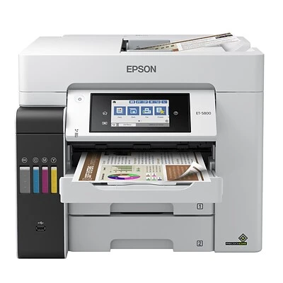 Printers Epson EcoTank® Pro ET-5800 Wireless All-in-One Cartridge-Free SuperTank Office Printer, Prints Up To 8.5" X 14" 4 Printers Epson EcoTank® Pro ET-5800 Wireless All-in-One Cartridge-Free SuperTank Office Printer, Prints Up To 8.5" X 14" - Image 2
