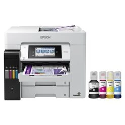 Printers Epson EcoTank Pro ET-5850 Wireless Color Inkjet All-in-One Printer (C11CJ29201) With 2 Year Unlimited Ink