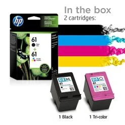 HP 61 Black/Tri-Color Standard Yield Ink Cartridge, 2/Pack (CR259FN#140) -Avery shop s1196441 s7