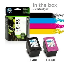 HP 60 Black/Tri-Color Standard Yield Ink Cartridge, 2/Pack (N9H63FN#140) -Avery shop s1196451 s7