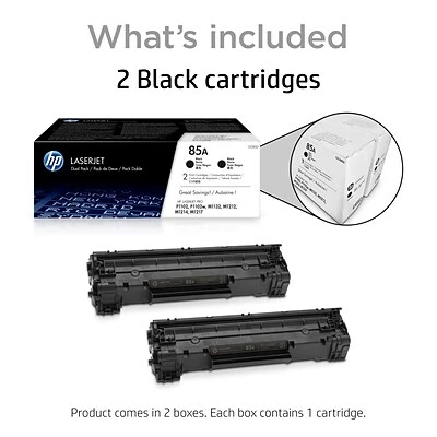 HP 85A Black Standard Yield Toner Cartridge, 2/Pack (CE285D) HP 85A Black Standard Yield Toner Cartridge, 2/Pack (CE285D) -Avery shop s1200296 s7