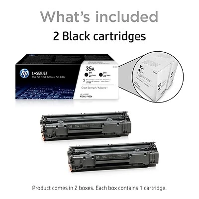 HP 35A Black Standard Yield Toner Cartridge, 2/Pack (CB435D) HP 35A Black Standard Yield Toner Cartridge, 2/Pack (CB435D) -Avery shop s1200302 s7