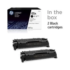 HP 05A Black Standard Yield Toner Cartridge, 2/Pack (CE505D) 4 HP 05A Black Standard Yield Toner Cartridge, 2/Pack (CE505D) -Avery shop s1200316 s7