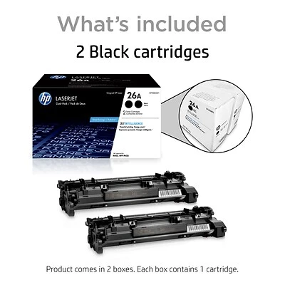 HP 26A Black Standard Yield Toner Cartridge, 2/Pack HP 26A Black Standard Yield Toner Cartridge, 2/Pack -Avery shop s1200323 s7