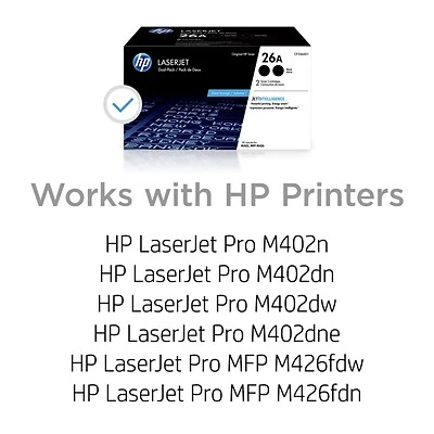 HP 26A Black Standard Yield Toner Cartridge, 2/Pack HP 26A Black Standard Yield Toner Cartridge, 2/Pack -Avery shop s1200324 s7