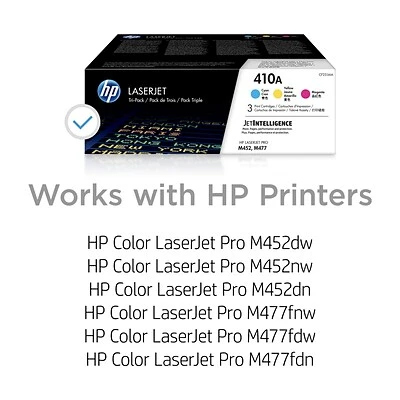 HP 410A Cyan/Magenta/Yellow Standard Yield Toner Cartridge, 3/Pack (CF251AM) HP 410A Cyan/Magenta/Yellow Standard Yield Toner Cartridge, 3/Pack (CF251AM) -Avery shop s1200375 s7