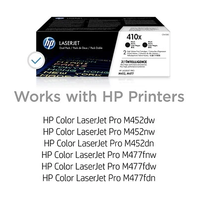 HP 410X Black High Yield Toner Cartridge, 2/Pack (CF410XD) HP 410X Black High Yield Toner Cartridge, 2/Pack (CF410XD) -Avery shop s1200380 s7
