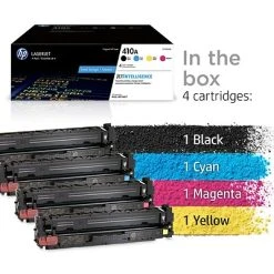 HP 410A Black/Cyan/Magenta/Yellow Standard Yield Toner Cartridge, 4/Pack -Avery shop s1200382 s7