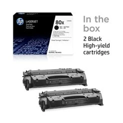 HP 80X Black High Yield Toner Cartridge, 2/Pack (CF280XD) -Avery shop s1204861 s7